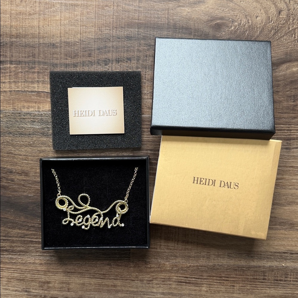 New Heidi Daus 'Legend' Crystal Accent 17”Necklace w/ Extender NIB
